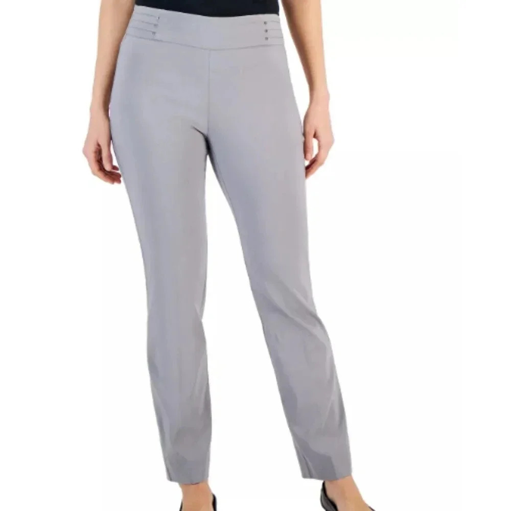 JM Collection Woman's Studded Rivets Pants‎ XXL Gray NWT